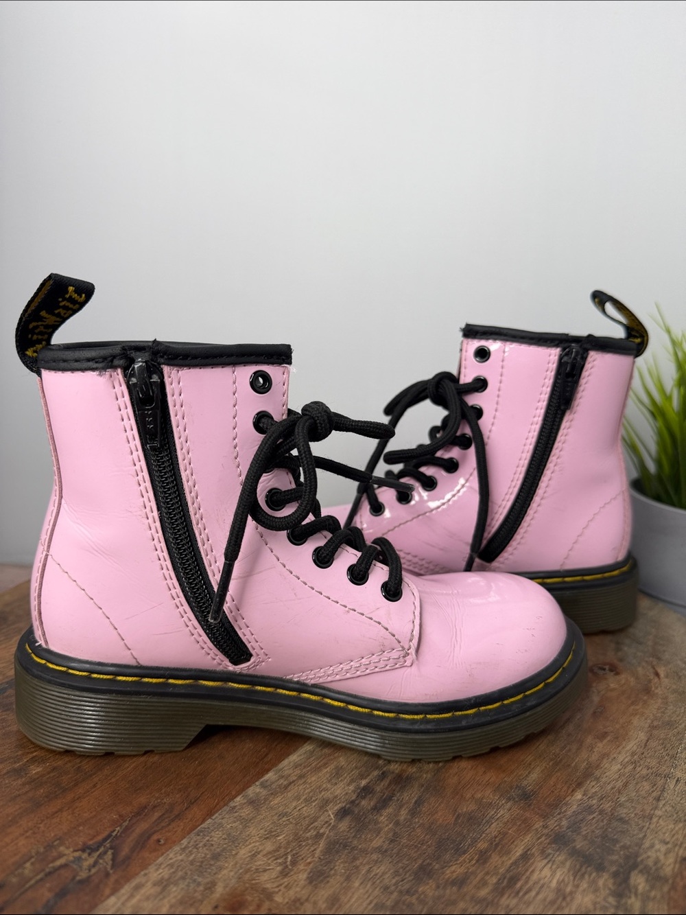 Dr. Martens 1460 8-Eye Patent Boot - Toddler - Pale Pink - Size 13 - Picture 8 of 8